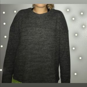dark grey sweater